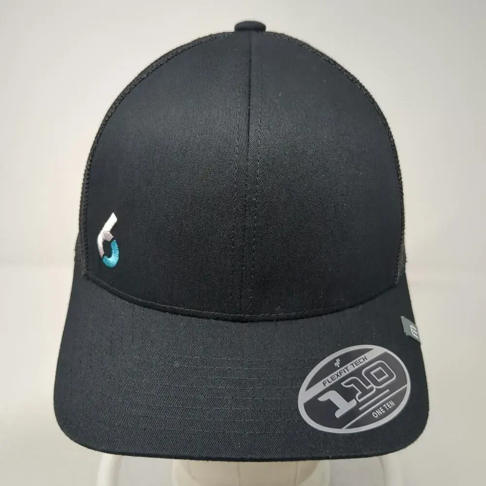 TravisMathew Trucker Hat Black One Size Mesh Snapback Flexfit 110 Curved Brim